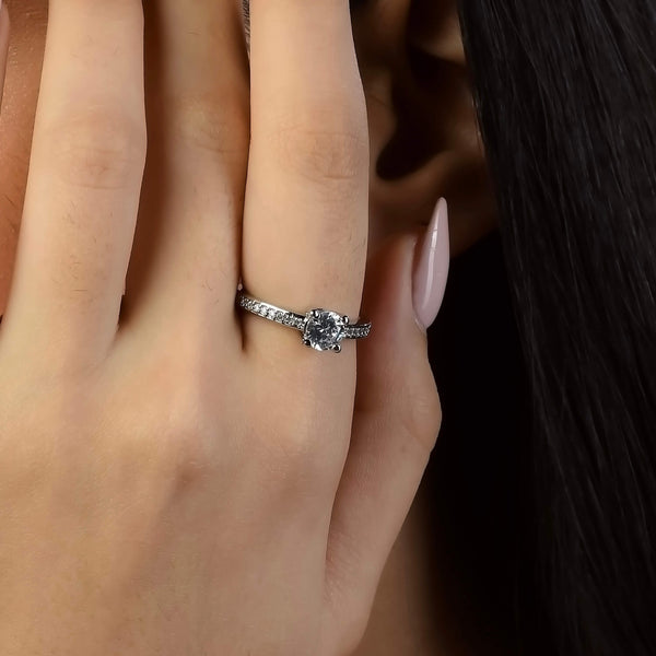 Cascade Solitaire Ring